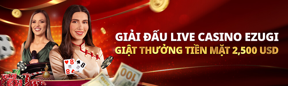 Giải đấu Live Casino EZUGI giải đặc biệt 500$ – Chơi bài online ngay!