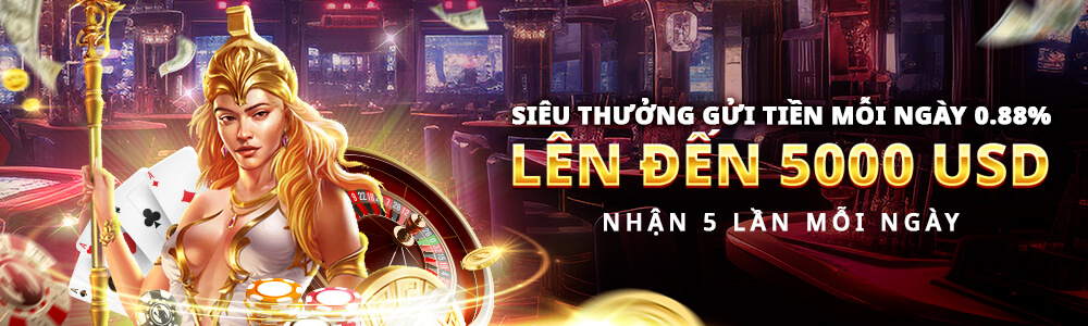 Live Casino House thưởng 0.88% nạp lại đến 5,000 USD